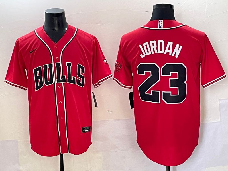 Men 2025 Chicago Bulls #23 Jordan Red Joint Name Nike NBA Jersey style 9->chicago bulls->NBA Jersey